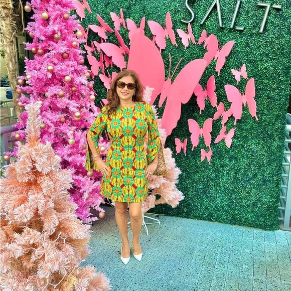 La DoubleJ Mini Dress, Reversible with 1970 inspired Size M - Picture 1 of 7